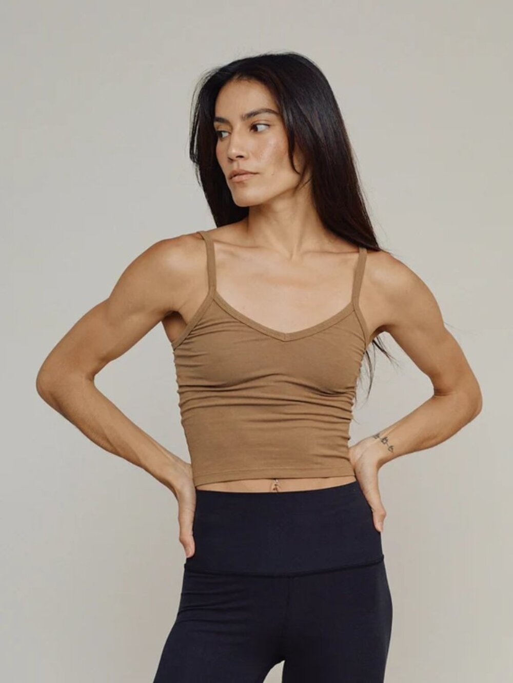 Jungmaven Spaghetti Tank in Coyote Size Large